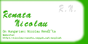 renata nicolau business card